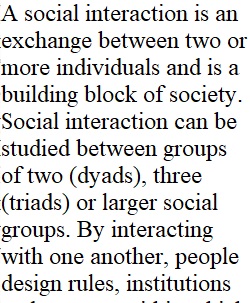 Social Structure and Interaction
